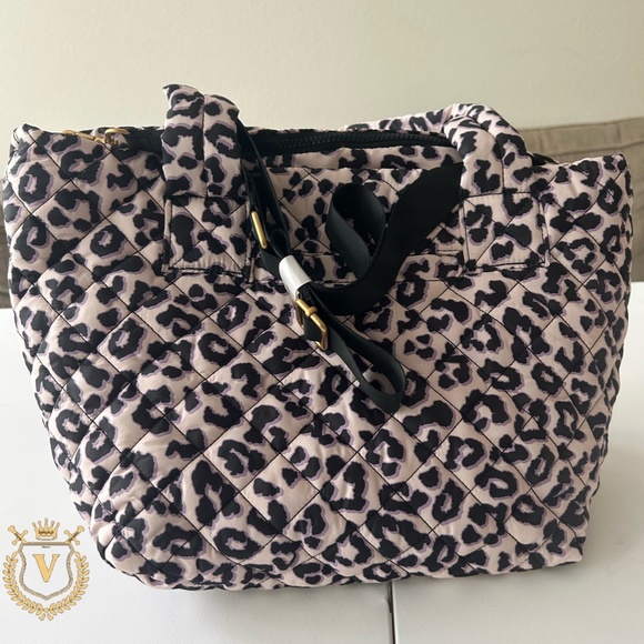 Purple Animal Quilted Puff Tote Bag - Picture 2 of 4